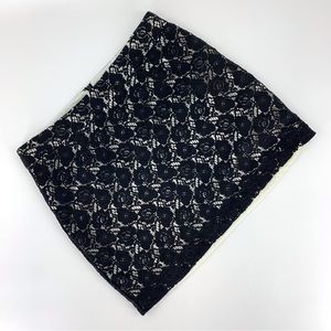 Pure Alfred Sung Black Lace Mini Skirt, Medium